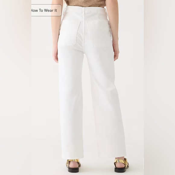 J. Crew Sailor Slim Wide Leg Jean in White - Picture 6 of 13